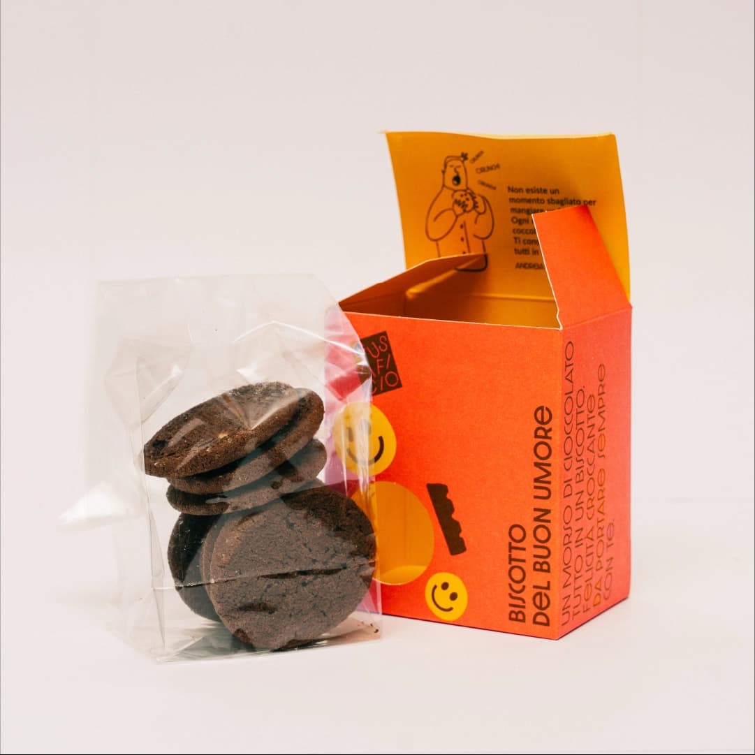 Biscotto del buonumore al cioccolato fondente e sale integrale