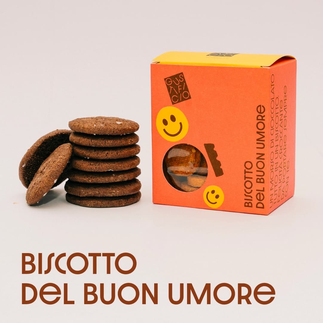 Biscotto del buonumore al cioccolato fondente e sale integrale