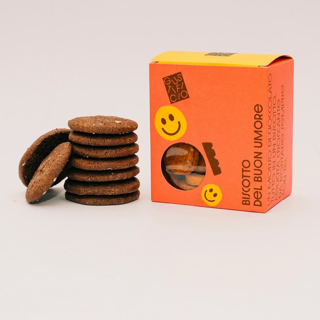 Biscotto del buonumore al cioccolato fondente e sale integrale