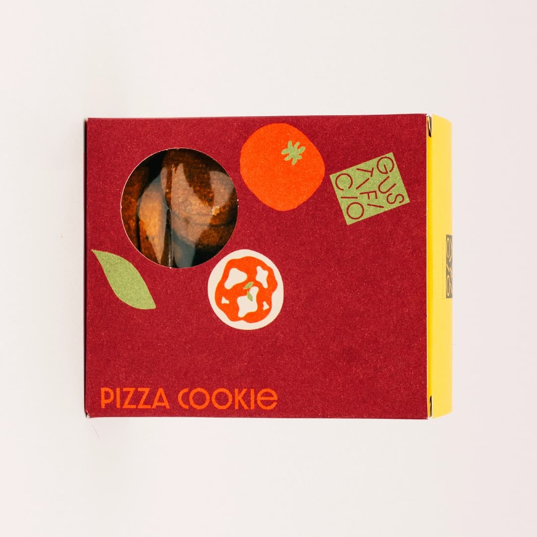 Pizza cookie al pomodoro, origano e basilico