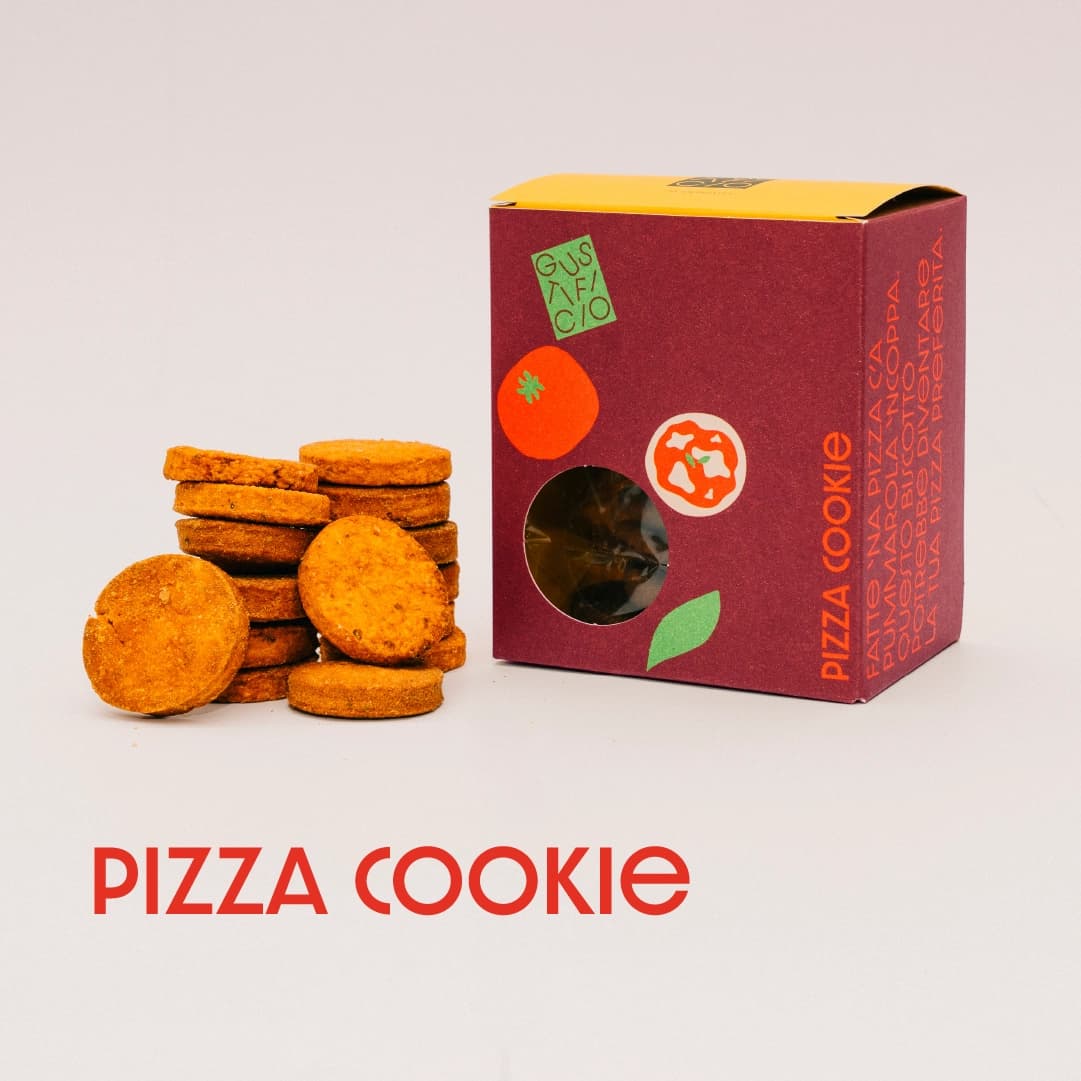 Pizza cookie al pomodoro, origano e basilico